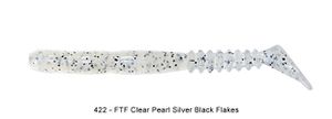 Leurres Reins ROCKVIBE SHAD 3" 422 - CLEAR PEARL SILVER BLACK FLAKES