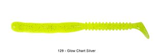 ROCKVIBE SHAD 4" 129 - GLOW CHARTREUSE SILVER