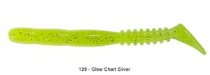 Leurres Reins ROCKVIBE SHAD 3,5" 129 - GLOW CHARTREUSE SILVER