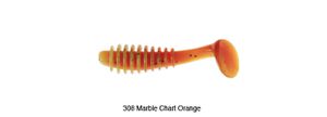 Lures Reins MINI BUBBLING SHAD 2" 308 - MARBLE CHART ORANGE