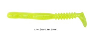 Lures Reins FAT ROCKVIBE SHAD 4" 129 - GLOW CHARTREUSE SILVER