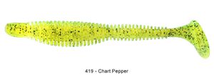 Lures Reins FAT BUBBLING SHAD 6" 419 - CHARTREUSE PEPPER