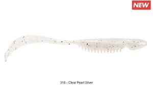 CURLY SHAD 3,5" 318 - PEARL SILVER