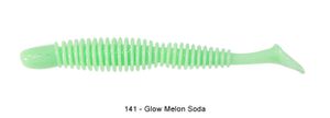 Lures Reins BUBBLING SHAD 4" 141 - GLOW MELON SODA