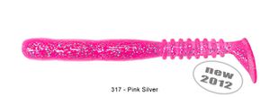 Leurres Reins FAT ROCKVIBE SHAD 4" EXTRA SOFT 317 - PINK SILVER