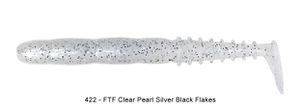 Lures Reins FAT ROCKVIBE SHAD 5" 422 - CLEAR PEARL SILVER BLACK FLAKES