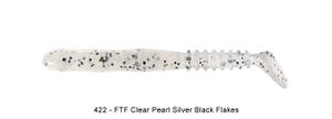 ROCKVIBE SHAD 2" 422 - CLEAR PEARL SILVER BLACK FLAKES