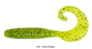 Lures Reins FAT G-TAIL GRUB 4" 419 - CHARTREUSE PEPPER