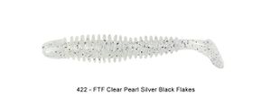Lures Reins BUBBLING SHAD 3" 422 - CLEAR PEARL SILVER BLACK FLAKES