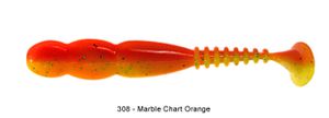 Lures Reins FAT ROCKVIBE SHAD 4" 308 - MARBLE CHART ORANGE