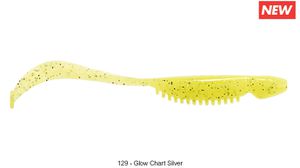 Lures Reins CURLY SHAD 3,5" 129 - GLOW CHARTREUSE SILVER