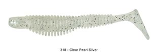 Lures Reins FAT BUBBLING SHAD 4" 422 - CLEAR PEARL SILVER BLACK FLAKES