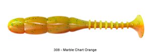 Lures Reins FAT ROCKVIBE SHAD 5" 308 - MARBLE CHART ORANGE