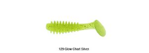 Lures Reins MINI BUBBLING SHAD 2" 129 - GLOW CHARTREUSE SILVER
