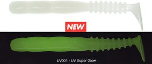 Lures Reins FAT ROCKVIBE SHAD 4" UV001 - UV SUPER GLOW