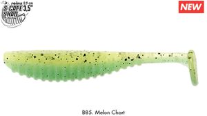 Lures Reins S-CAPE SHAD 3,5" B85 - CHART PEPPER GLOW MELON SILVER