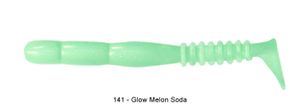 Lures Reins FAT ROCKVIBE SHAD 4" 141 - GLOW MELON SODA