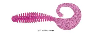Lures Reins G-TAIL GRUB 4" 317 - PINK SILVER