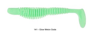 Lures Reins FAT BUBBLING SHAD 4" 141 - GLOW MELON SODA
