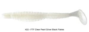 FAT BUBBLING SHAD 6" 422 - CLEAR PEARL SILVER BLACK FLAKES