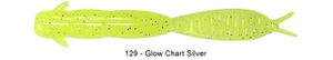 Lures Reins JÉ WORM 2.4" 129 - GLOW CHARTREUSE SILVER