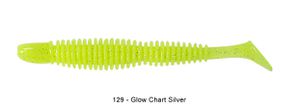 Leurres Reins BUBBLING SHAD 4" 129 - GLOW CHARTREUSE SILVER