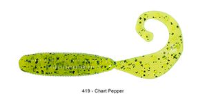 Lures Reins FAT G-TAIL GRUB 3" 419 - CHARTREUSE PEPPER
