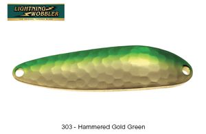 Lures Tiemco LIGHTNING WOBBLER 18 G 303 - HAMMERED GOLD GREEN