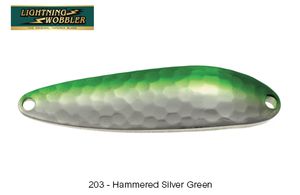 Lures Tiemco LIGHTNING WOBBLER 18 G 203 - HAMMERED SILVER GREEN