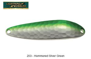 Lures Tiemco LIGHTNING WOBBLER 14 G 203 - HAMMERED SILVER GREEN