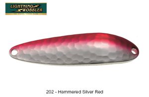 Lures Tiemco LIGHTNING WOBBLER 14 G 202 - HAMMERED SILVER RED